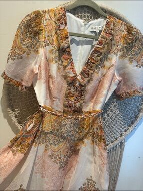 HALE BOB LOS ANGELES Micah Organza Dress in Ivory ~ Small